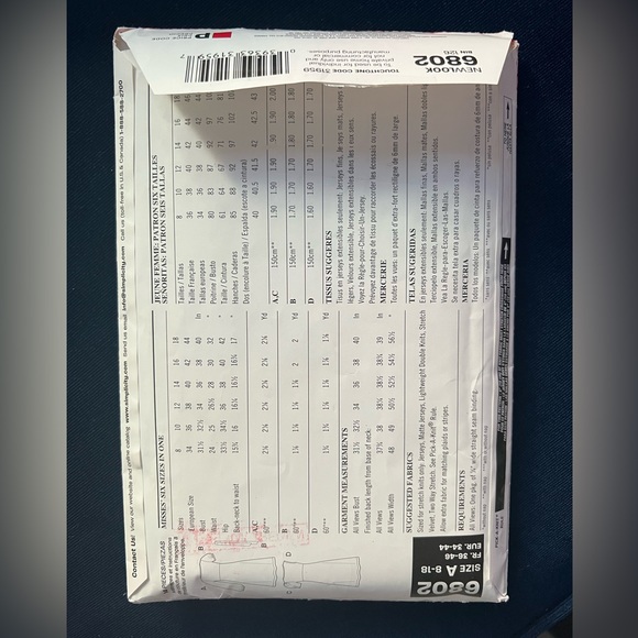 New Look 6802 Sewing Pattern - Picture 2 of 2